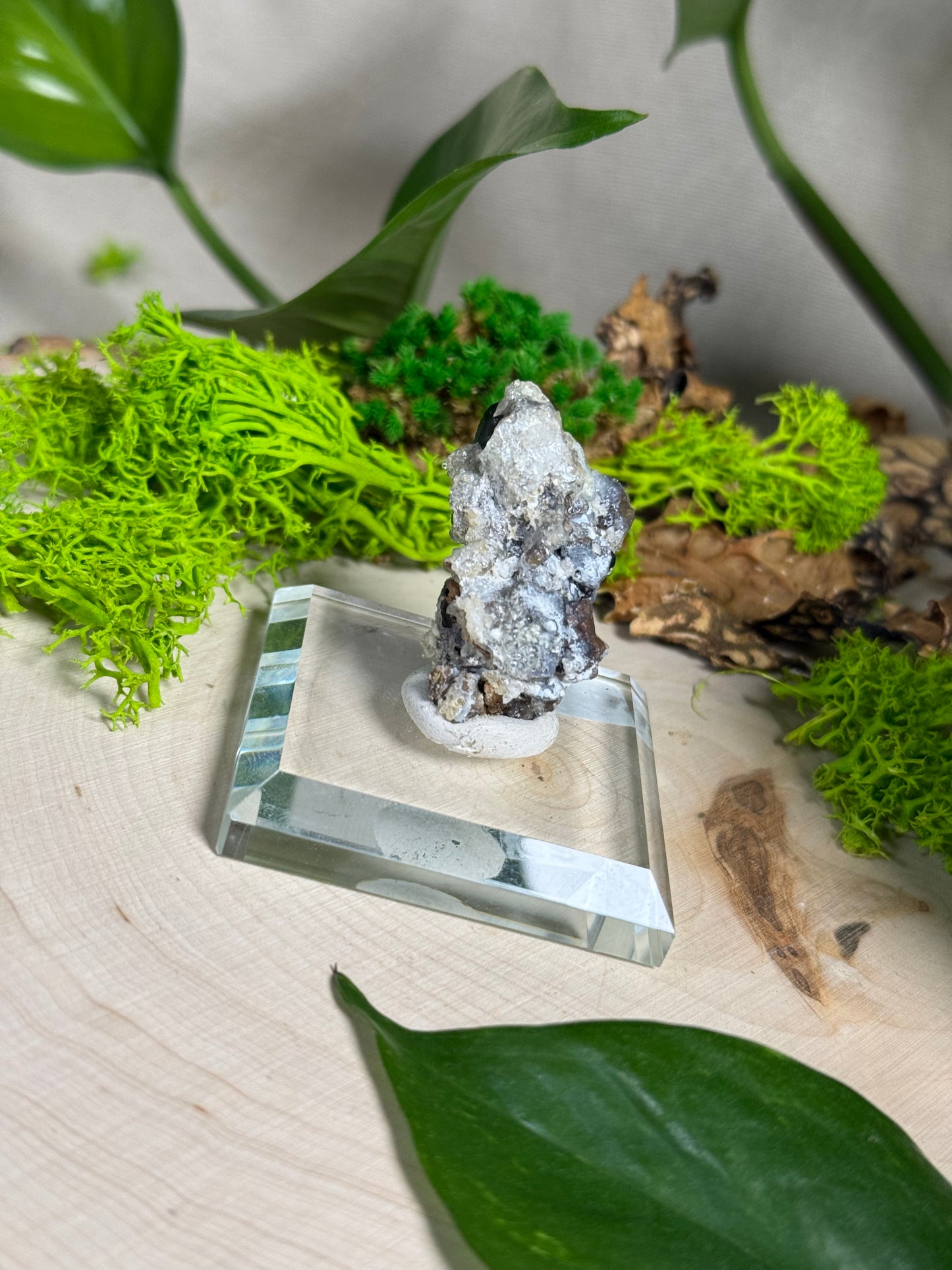 Hyalite Opal on Various Matrix Specimens